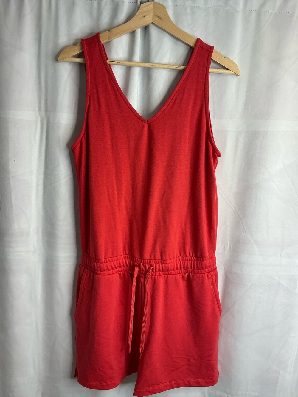 2327 - Lole Red Sleeveless V-Neck Romper